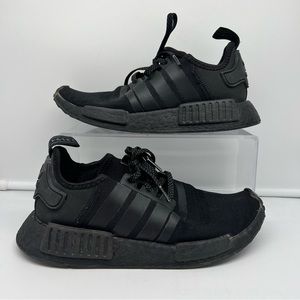 Adidas NMD_R1 Women Sz 6.5 Shoes Triple Black Athletic Running Sneaker Youth 5.5
